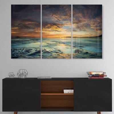 The Tanah Lot Temple In Bali Island - Multipanel Modern Beach Metal Wall Art -  East Urban Home, E341634528DA4A708641F3E2199CCC2D