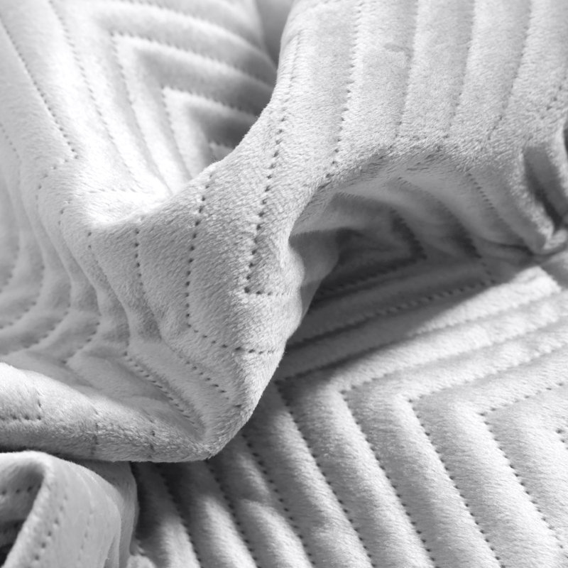 Square Throw Luxury Embossed Pattern Cushions Protector Set Of 2, Silver