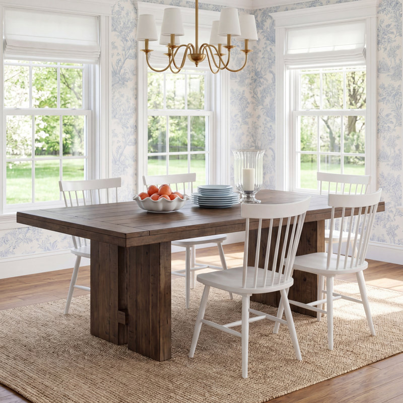 Thompkins 84.5" Solid Wood Dining Table