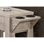 Table d'appoint avec finition en stratifié taupe foncé, idéale pour le salon et la chambre à coucher, avec des options pratiques