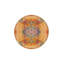 Tapis décoratif lavable orange à motifs traditionnels-1532995181