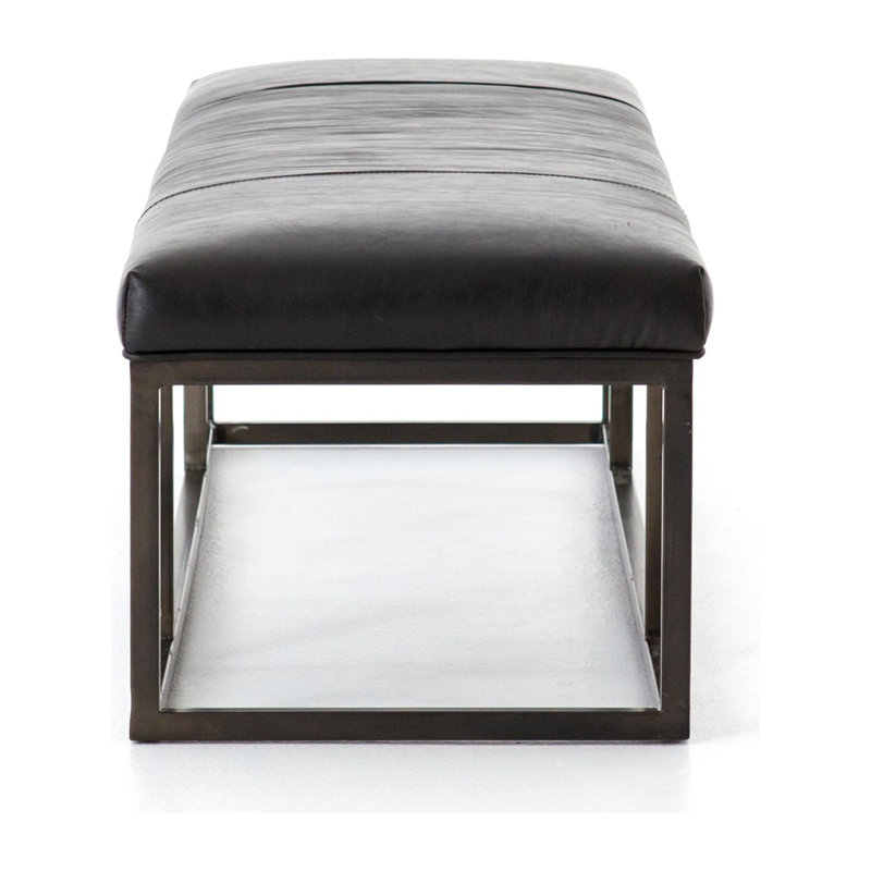 Beaumont Leather Bench, Rider Black
