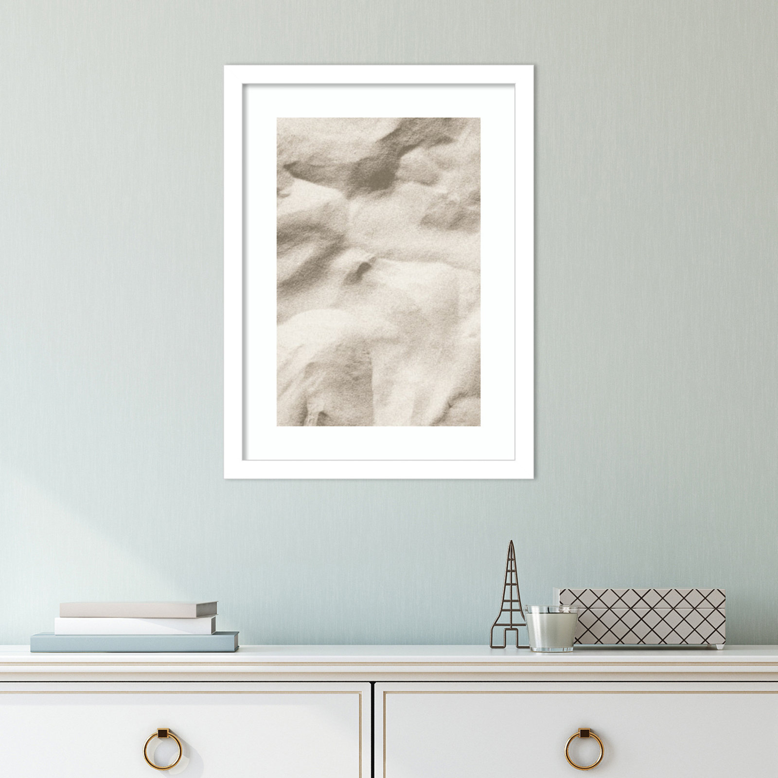 Beach 001 Photo Print, White, 17" H x 13" W x 1" D