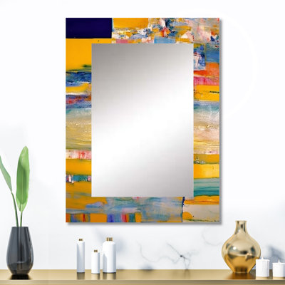 «Every Little Ocean Sunset Abstract Expressionism», peinture abstraite grand miroir, miroir mural décoratif moderne, impression sur métal