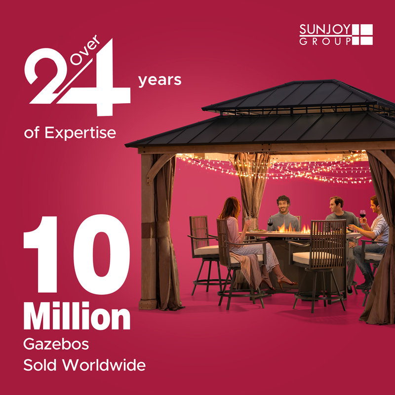 SUNJOY 7' x 3' Outdoor Kitchen / Grill Station with Overhead Lift-Up Door & Folding Sliding Doors for Compact Space