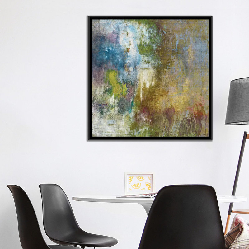 « voyage ii », impression sur toile, H 37 po x l 37 po x P 1,5 po, Toile avec cadre noir, Pas de tapis