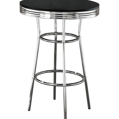 Modern Round Dining Table In Black And , Decorative Functional Bar Table, Enhances Room Atmosphere