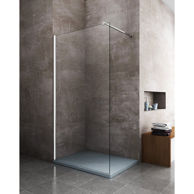 1200 x 800 mm Fiberglass Shower Tray, Grey, 900 x 700 mm