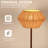 15.75’’H Vintage Woven Rattan Table Lamp with Long-lasting Rechargeable Bulb
