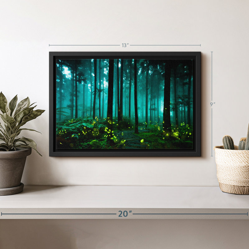 Glowing Fireflies Canvas Print, 9" H x 13" W