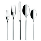New Wave 5 Piece Stainless Steel Flatware Set, Service for 1