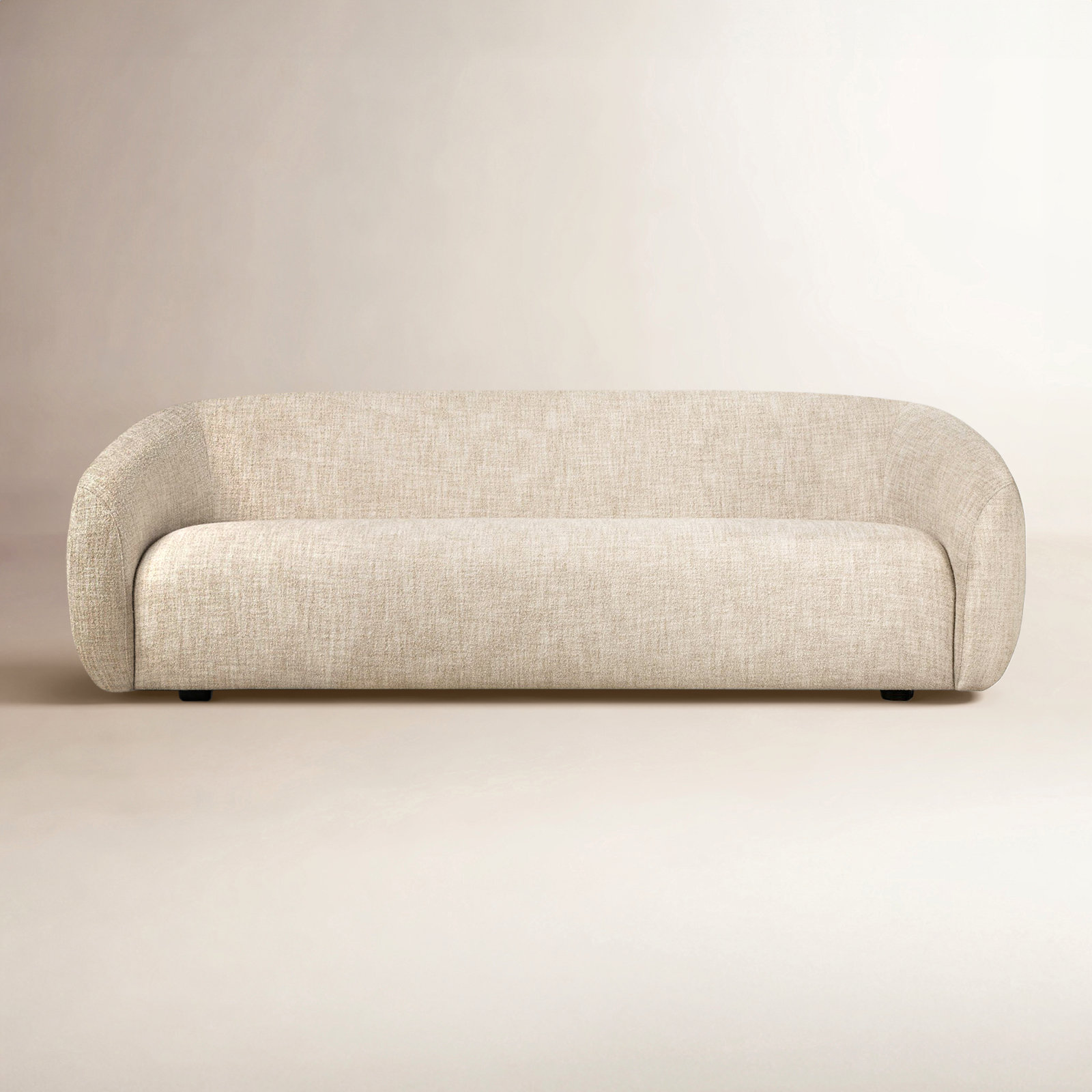 100'' Upholstered Sofa, Yuma Cream 96% Polyester/4% Acrylic