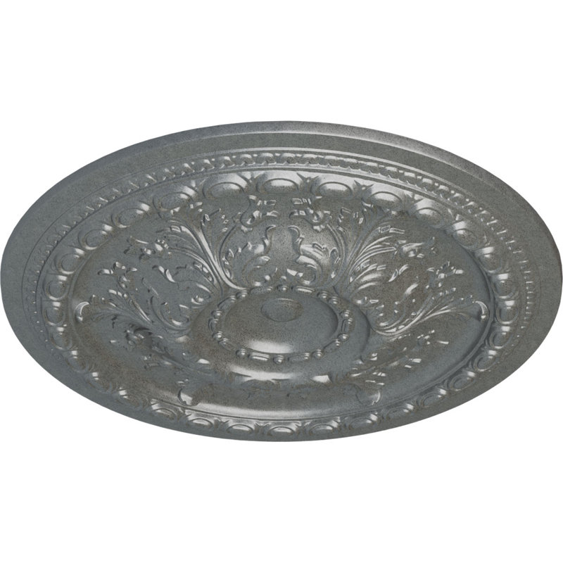 Médaillon de plafond Endurathane Orléans, P 38 3/8 po x P 6 5/8 po x P 2 7/8 po (convient aux auvents jusqu'à 8 1/4 po), finition dorée peinte à la main
