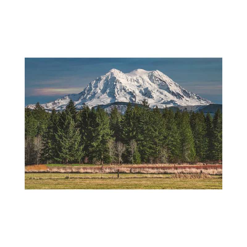 «Mt Rainier Winter Of 2020» par - Toile tendue, H 18 po x l 26 po x P 1,5 po