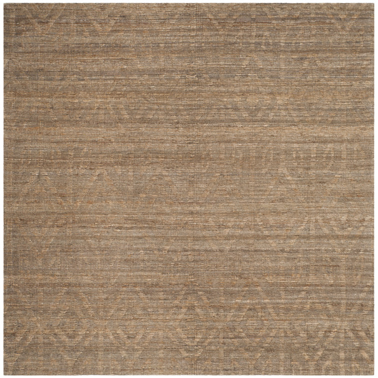Mora Hand Woven Jute/Cotton Geometric Rug in Camel