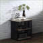 Table de chevet rustique industrielle noire / chêne antique avec tablettes ouvertes Cadre en métal