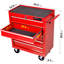 Rangement à outils 5 tiroirs rouge avec système de verrouillage et roues pour garage mobile-1175268452
