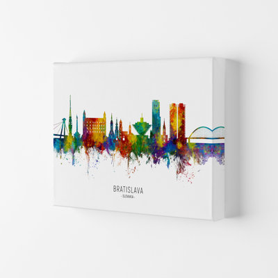 Bratislava Slovakia Skyline by Michael Tompsett - Print