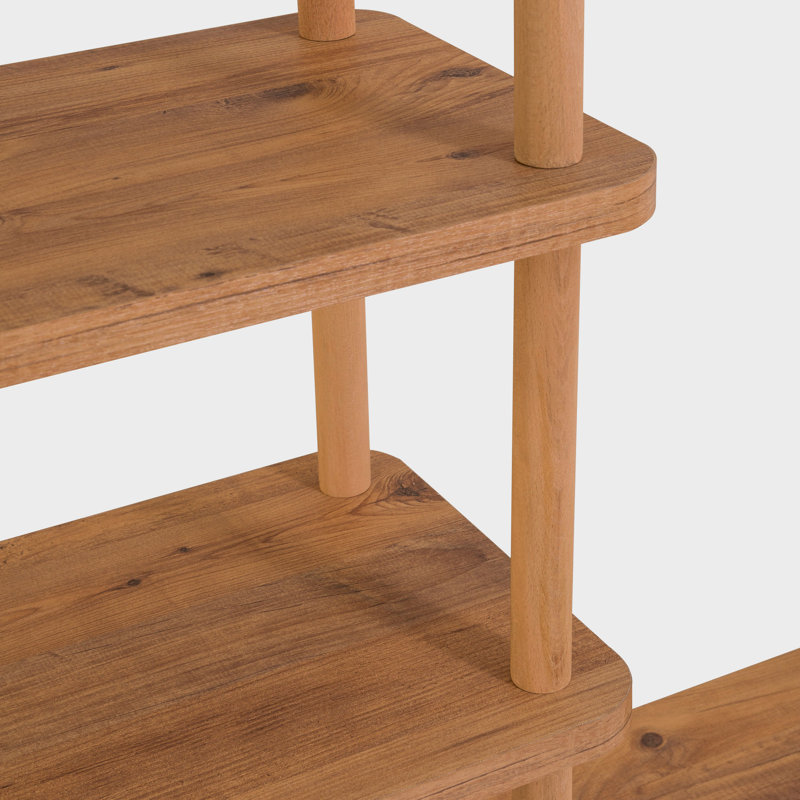 Bibliothèque pour marches en bois massif H 54,1 "x l 47,2" Jamestown