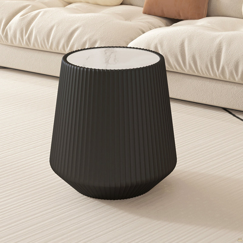 Table basse moderne en cuir fritté clair