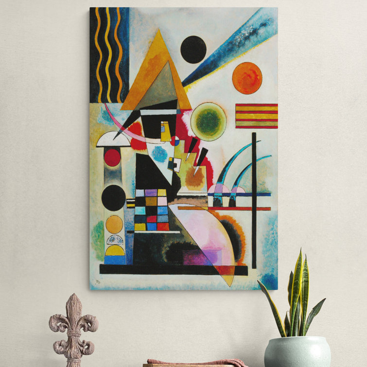 Swinging By Wassily Kandinsky - Abstract - Canvas Wall Art Framed Print - Various Sizes