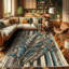 Machine Printed 152cm X 76cm Area Rug