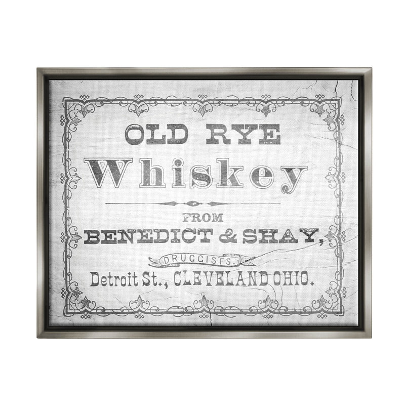 Art rétro, giclée de whisky par seigle, H 16 po x l 20 po x P 1,5 po, Estampe numérique Farmhouse