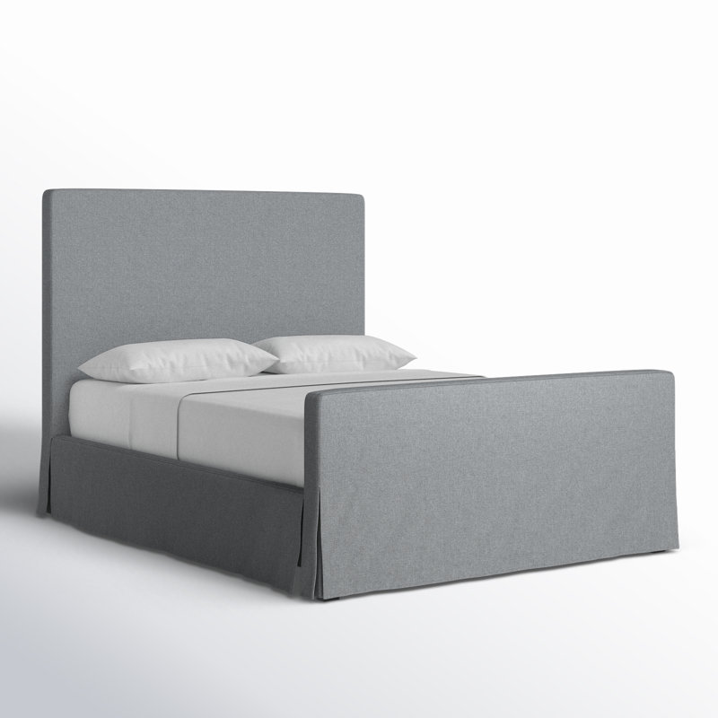 Calia Upholstered Platform Bed, Queen, Gray