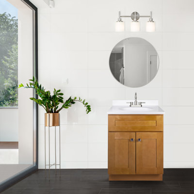 Ensemble de meuble-lavabo de 25 po avec plateau Brookings, prêt à assembler, peint Sherwin Williams - Design House, 597559