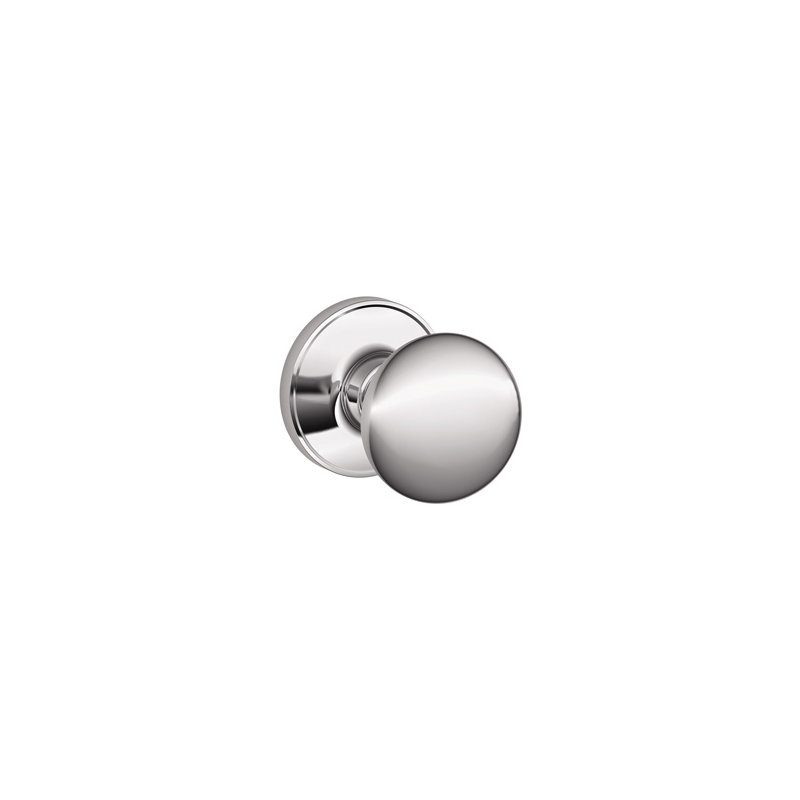 Stratus Knob Hall and Closet Lock, Bright Chrome