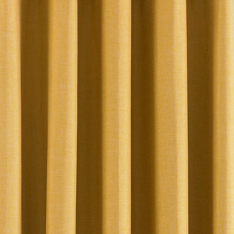 Eyelet Blackout Thermal Curtain, Width 117 x Drop 183 cm, Ochre Yellow