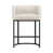 Similicuir blanc antique / noir