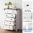 48.27'' Tall 5-Drawer Farmhouse Dresser for Bedroom with Double Rustic Handle, Large Storage Dresser, Tall Rustic Wood Dressers Chest of Drawers for Living Room, Hallway, Closet-2078280292