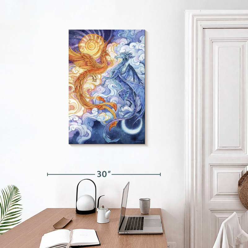 Dragon Brampt Sun et lune, H 30 po x l 20 po