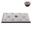 Base de douche 48 po x 36 po en acrylique noir brillant avec drain central, drain inclus-115227493