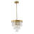 Evadne Traditional 3 Light 3 Tier Gold Crystal Chandelier