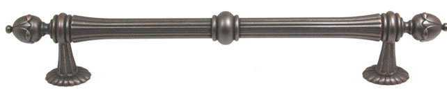 Ornate Brass Appliance Pull, 8", Barcelona