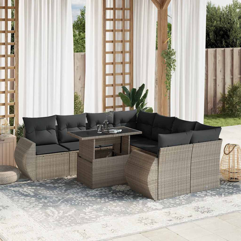  Garden Sofa Set Light Grey, Anthracite