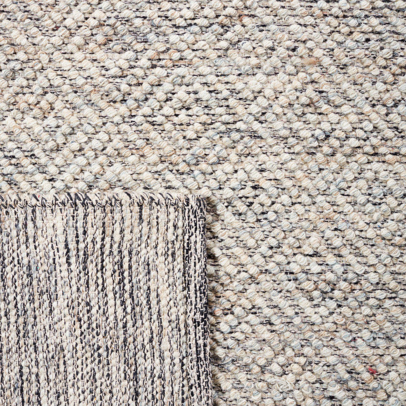 Tapis géométrique en laine / coton tissé à la main Zahid, Carré 8 pi