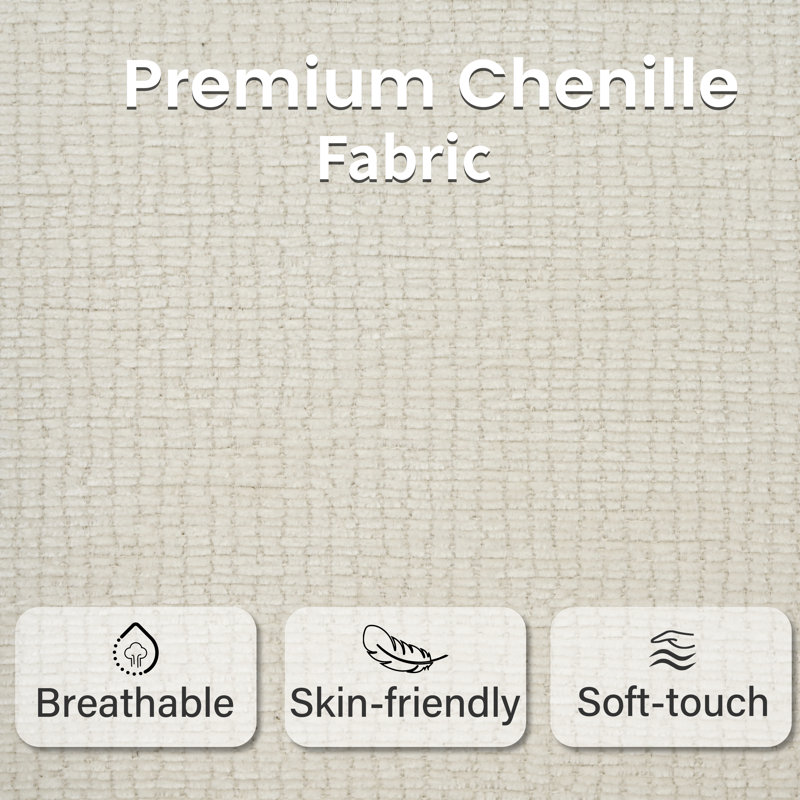 Upholstered Chenille Deep seating, Single, Cream
