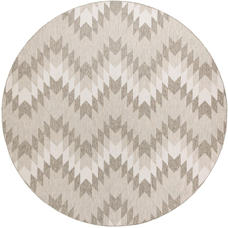Aucun tapis gris Nykeia, Rond 13 pi 1 po