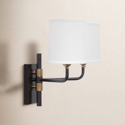 Lawton 2 Light Steel Dimmable Armed Sconce