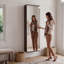 Armoire à chaussures murale noire avec miroir, rangement mince 10 paires pour vestibule moderne-126667560