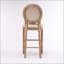 Ensemble de 2 tabourets de bar en bois avec siège rembourré French Country