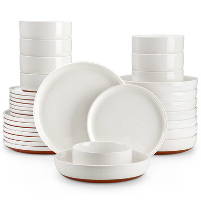 32 Piece Stoneware Dinnerware Set - Service for 8