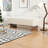 Rectangular Tufted Linen Fabric Ottoman Bench