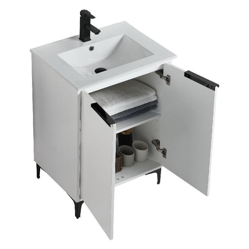 Ensemble de meuble-lavabo simple 24 po Keiper, Noir mat
