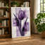 Purple Tulip Botanical - Wrapped Canvas-1906490599-1906490595