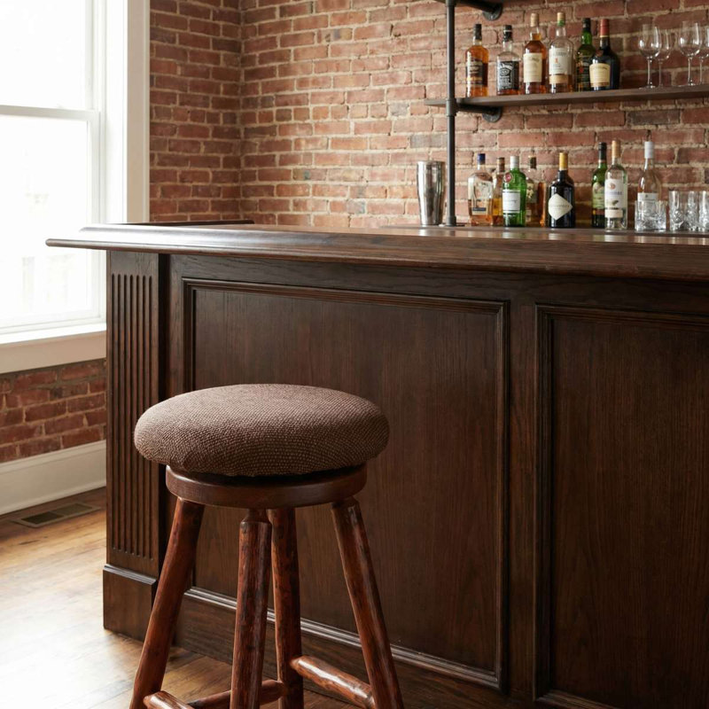 Tabouret de bar rotatif Fireside Lodge Hickory, Hickory