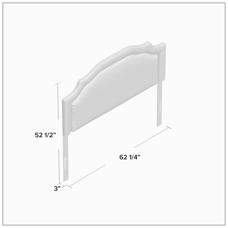 Starsha Upholstered Headboard, Light Gray